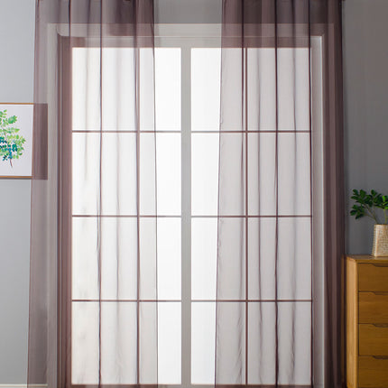 2er-Pack Ösen Gardinen Transparent Vorhang Set Wohnzimmer Voile Ösenvorhang Bleibandabschluß 203322