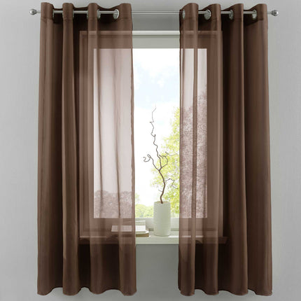 2er Set Ösengardinen Transparent »Basel« Gardine Bleiband Store Vorhang 20332TR2
