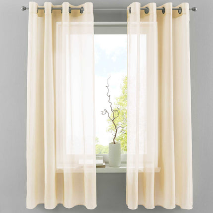 2er Set Ösengardinen Transparent »Basel« Gardine Bleiband Store Vorhang 20332TR2