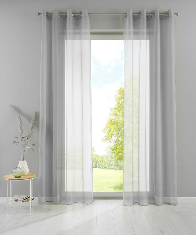 2er Set Ösengardinen Transparent »Basel« Gardine Bleiband Store Vorhang 20332TR2