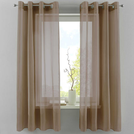 2er Set Ösengardinen Transparent »Basel« Gardine Bleiband Store Vorhang 20332TR2