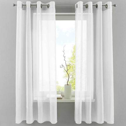 2er Set Ösengardinen Transparent »Basel« Gardine Bleiband Store Vorhang 20332TR2