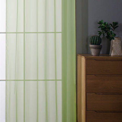 2er-Pack Ösen Gardinen Transparent Vorhang Set Wohnzimmer Voile Ösenvorhang Bleibandabschluß 203322
