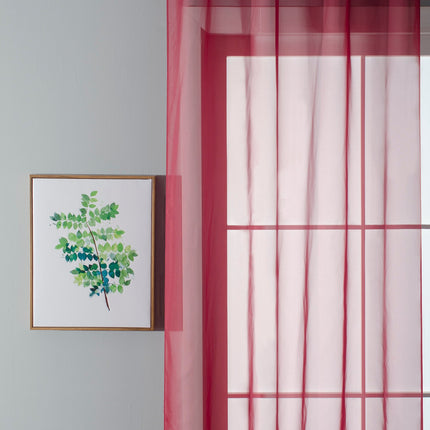 2er-Pack Ösen Gardinen Transparent Vorhang Set Wohnzimmer Voile Ösenvorhang Bleibandabschluß 203322