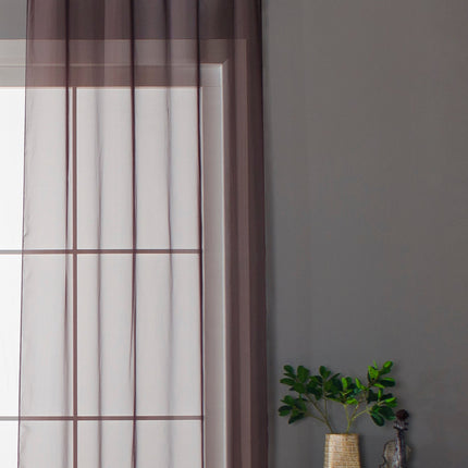 2er-Pack Ösen Gardinen Transparent Vorhang Set Wohnzimmer Voile Ösenvorhang Bleibandabschluß 203322