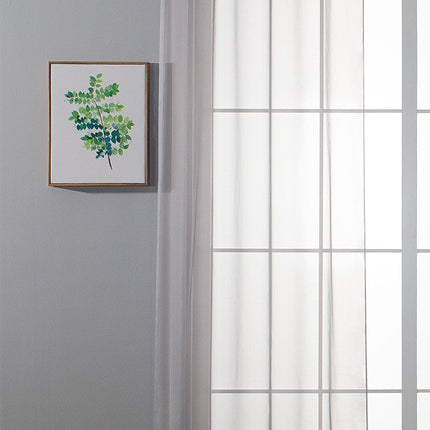 2er-Pack Ösen Gardinen Transparent Vorhang Set Wohnzimmer Voile Ösenvorhang Bleibandabschluß 203322