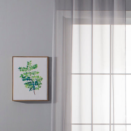 2er-Pack Ösen Gardinen Transparent Vorhang Set Wohnzimmer Voile Ösenvorhang Bleibandabschluß 203322