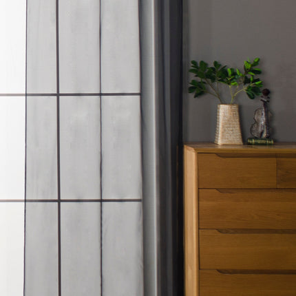 2er-Pack Ösen Gardinen Transparent Vorhang Set Wohnzimmer Voile Ösenvorhang Bleibandabschluß 203322