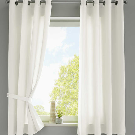 2er Set Vorhänge Schal Ösen »Berlin« Microsatin Lichtdurchlässig Uni Matt 20405N2