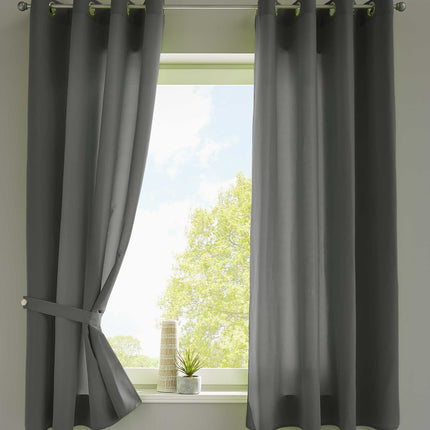 2er Set Vorhänge Schal Ösen »Berlin« Microsatin Lichtdurchlässig Uni Matt 20405N2