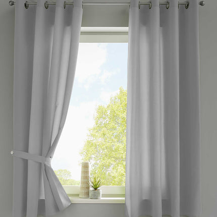 2er Set Vorhänge Schal Ösen »Berlin« Microsatin Lichtdurchlässig Uni Matt 20405N2