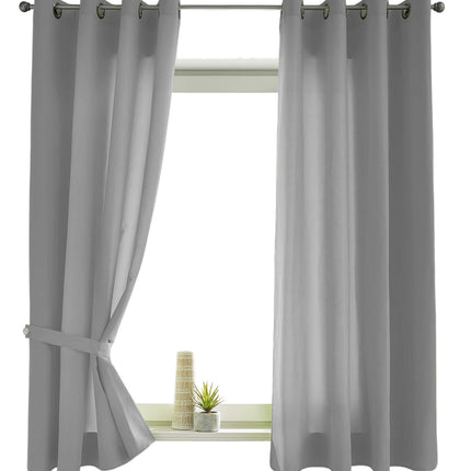 2er Set Vorhänge Schal Ösen »Berlin« Microsatin Lichtdurchlässig Uni Matt 20405N2
