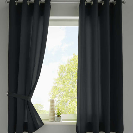 2er Set Vorhänge Schal Ösen »Berlin« Microsatin Lichtdurchlässig Uni Matt 20405N2