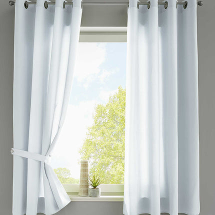 2er Set Vorhänge Schal Ösen »Berlin« Microsatin Lichtdurchlässig Uni Matt 20405N2