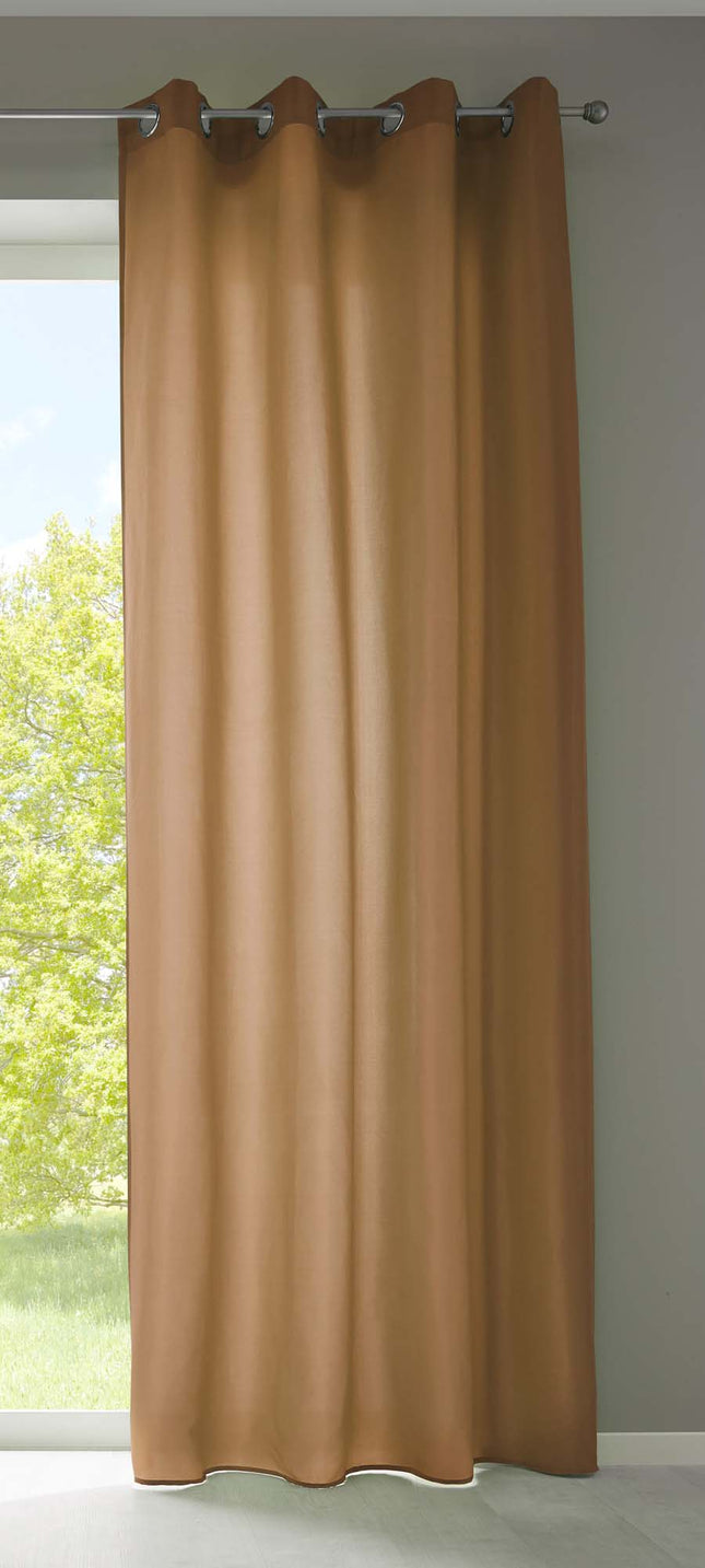 1er Set Vorhänge Schal Ösen »Berlin« Microsatin Lichtdurchlässig Uni Matt 20405N