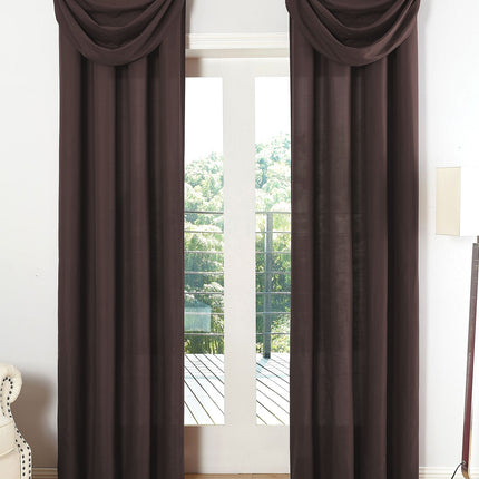 Vorhang Set Schal Ösen Microsatin Segeltuch Querbehang lichtdurchlässig Deko Wohnzimmer 20405S4