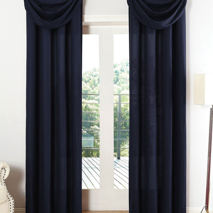 Vorhang Set Schal Ösen Microsatin Segeltuch Querbehang lichtdurchlässig Deko Wohnzimmer 20405S4