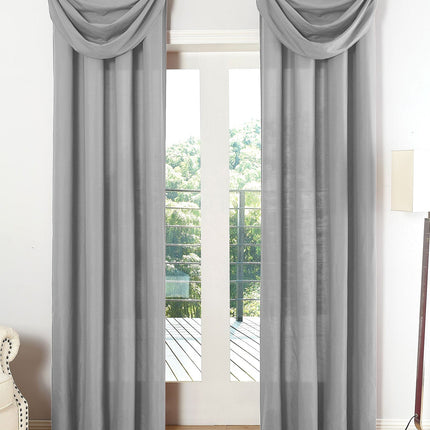 Vorhang Set Schal Ösen Microsatin Segeltuch Querbehang lichtdurchlässig Deko Wohnzimmer 20405S4