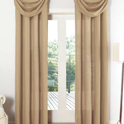 Vorhang Set Schal Ösen Microsatin Segeltuch Querbehang lichtdurchlässig Deko Wohnzimmer 20405S4