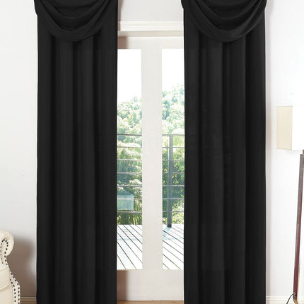 Vorhang Set Schal Ösen Microsatin Segeltuch Querbehang lichtdurchlässig Deko Wohnzimmer 20405S4