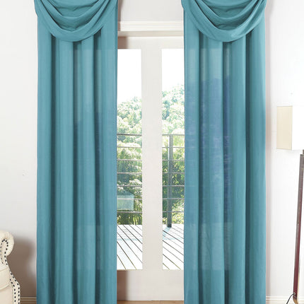 Vorhang Set Schal Ösen Microsatin Segeltuch Querbehang lichtdurchlässig Deko Wohnzimmer 20405S4