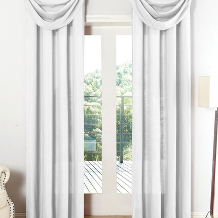 Vorhang Set Schal Ösen Microsatin Segeltuch Querbehang lichtdurchlässig Deko Wohnzimmer 20405S4
