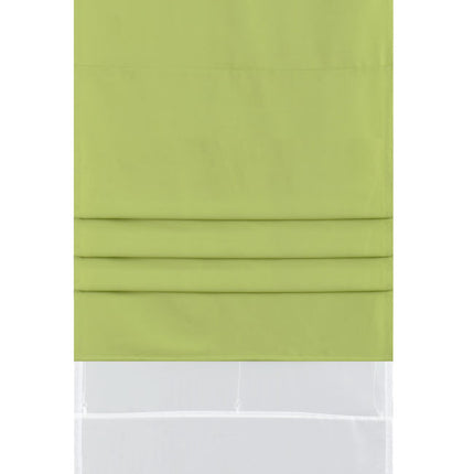 Doppel Raffrollo Palma Microsatin matt Voile Faltgardinen Faltrollo Schlaufenrollo mit Universalgardinenband 20410