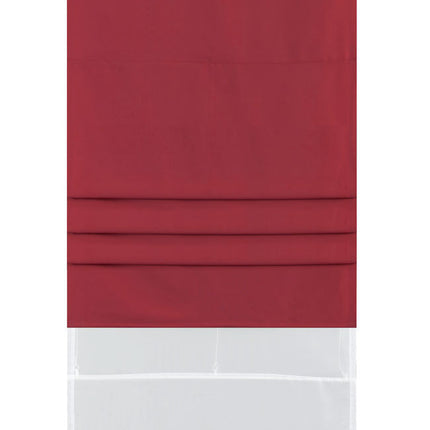 Doppel Raffrollo Palma Microsatin matt Voile Faltgardinen Faltrollo Schlaufenrollo mit Universalgardinenband 20410