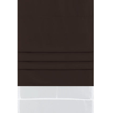 Doppel Raffrollo Palma Microsatin matt Voile Faltgardinen Faltrollo Schlaufenrollo mit Universalgardinenband 20410