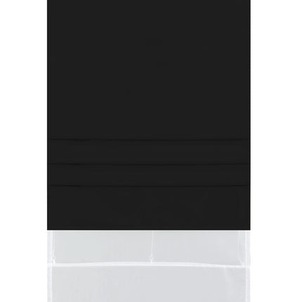 Doppel Raffrollo Palma Microsatin matt Voile Faltgardinen Faltrollo Schlaufenrollo mit Universalgardinenband 20410