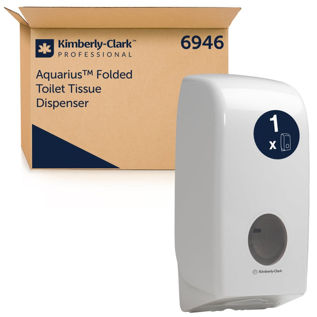 Aquarius™ Toilet Tissue Spender - Weiß - 1 Dispenser | Karton (1 Spender)