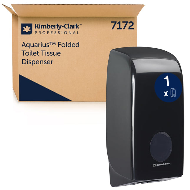 Aquarius™ Toilet Tissue Spender - Schwarz - 1 Dispenser | Karton (1 Spender)