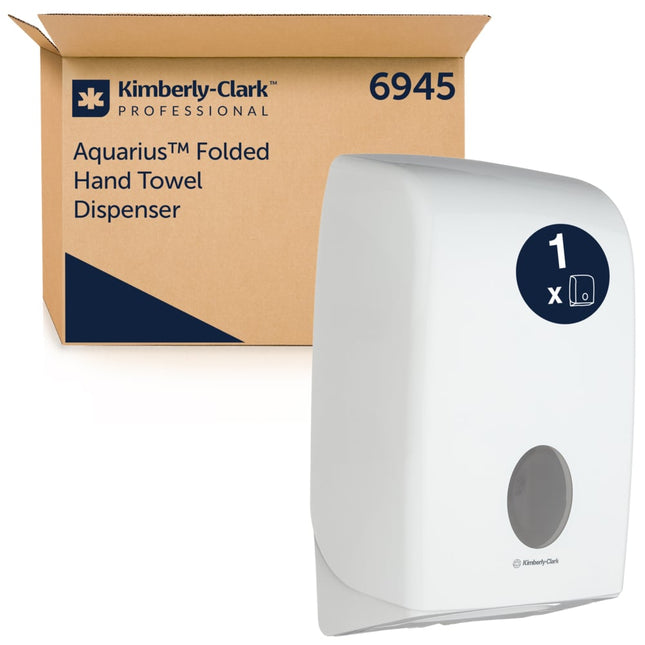 Aquarius™ Spender für gefaltete Handtücher - Interfold / Weiß - 1 Dispenser | Karton (1 Spender)