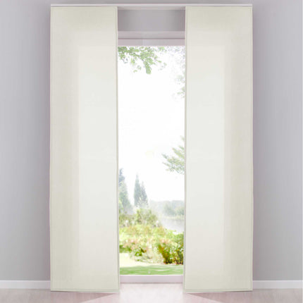 2er Pack Flächenvorhänge Schiebegardinen »PALERMO«  komplett Set Cationic blickdicht Leinen Optik natura seidenmatt Landhaus Stil 204411-2