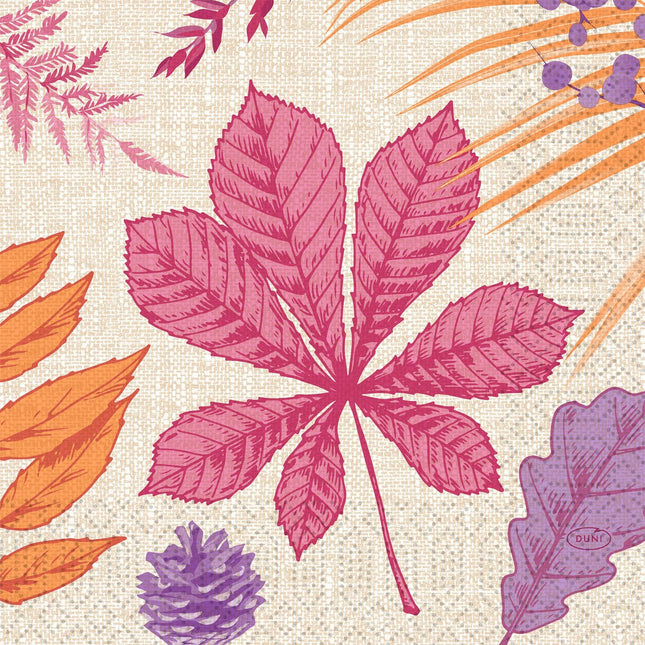 Servietten 33x33 cm, 3-lagig, leuchtende Herbstfarben | Packung (50 Stück)