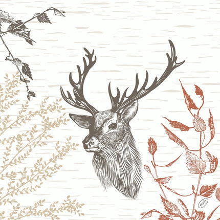 Klassik Servietten 40x40 cm, Holz & Hirsch Design | Packung (50 Servietten)