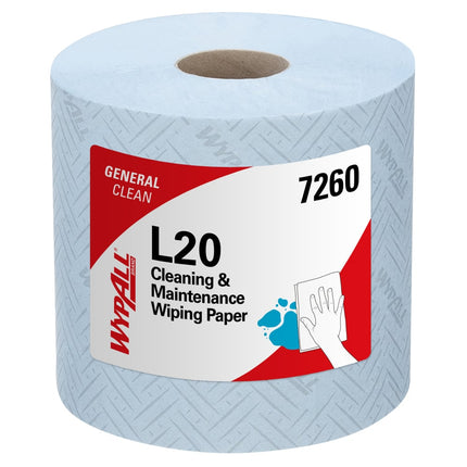 WypAll® L20 General Clean - Centrefeed for Reach+™ / Blau /2-lagig - 6 Rolls  x 550 Sheets | Karton (6 Rollen)
