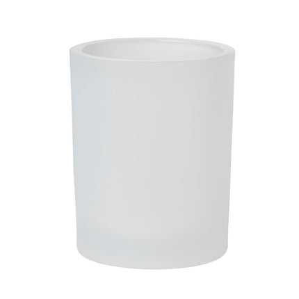 Switch & Shine Kerzenhalter Snowy, 100x80 mm, weiß gefrostet - Elegant | Packung (1 Stück)