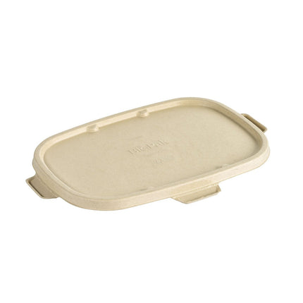 Bagasse coated Deckel Cube 800 / 1200 / 400/500 ml   Braun Bagasse PBAT/PLA-coated 283x207x16 | Packung (40 Stück)