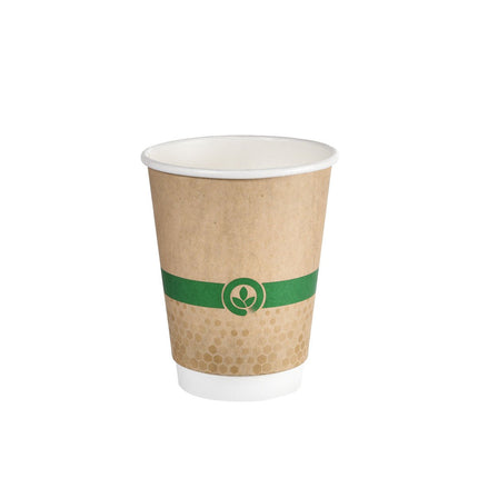 Melli Cups Becher Double Wall 240 ml  Bedruckt Pappe/Beschichtung auf Wasserbasis 80x80x92 | Packung (25 Stück)