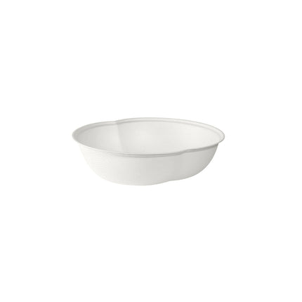 Atlantis Schale Bagasse, weiß, unbeschichtet
