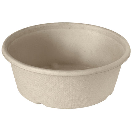Classic Bowl 600 ml - coated  Braun Bagasse BAT/PLA-coated 154x154x56 | Packung (40 Stück)