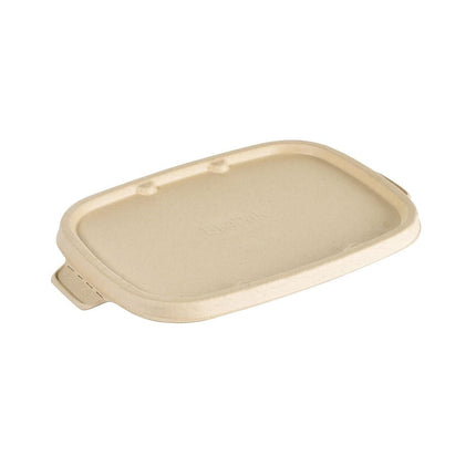 Bagasse Deckel Cube 900/1200 ml   Braun Bagasse 249x167x13 | Packung (40 Stück)