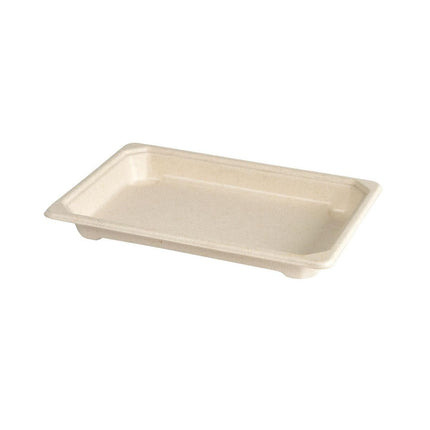 Sushi & Deli Tray Small - coated  Braun Bagasse PLA-coated 184x128x22 | Packung (100 Stück)