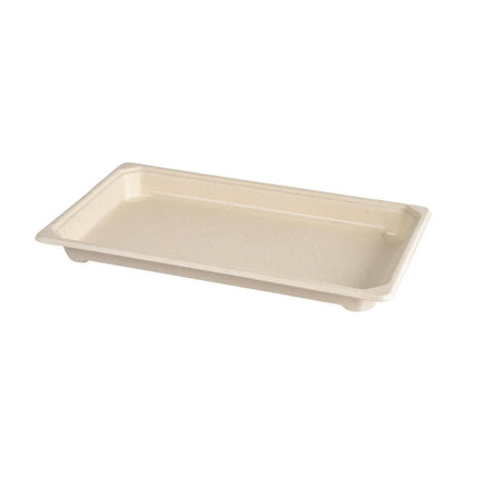 Sushi & Deli Tray Large - coated  Braun Bagasse PLA-coated 237x145x22 | Packung (110 Stück)
