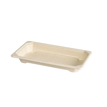 Sushi & Deli Tray Slim Short - coated  Braun Bagasse PLA-coated 165x92x22 | Packung (100 Stück)