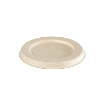 Deckel Dressingbecher 30 / 60 ml - coated  Weiß Bagasse PBAT/PLA-coated 65x65x8 | Packung (150 Stück)