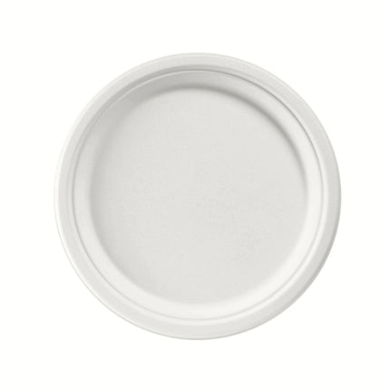 Teller ø 26 cm  Weiss - uncoated  Weiß Bagasse Ø260 | Packung (50 Stück)