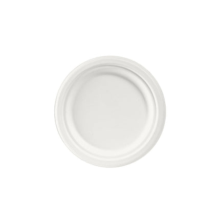 Teller ø 17 cm Weiss - uncoated  Weiß Bagasse Ø170 | Packung (50 Stück)