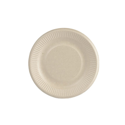 Teller ø 15 cm Braun - uncoated  Braun Bagasse Ø150 | Packung (50 Stück)
